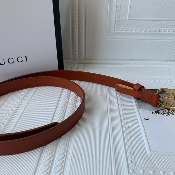 A Double G buckle belt made in our unfinished fade